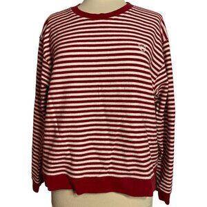 Liz Claiborne Red and White Striped Knit Sweater